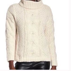 Just Madison Chunky Cable Knit turtleneck sweater ivory (Nordstrom's)